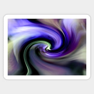 Abstract Purple Iris Flower Sticker